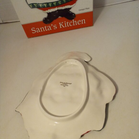 Fritz And Floyd Santa's Kitchen Canape Plate Christmas Cookies Holiday - Picture 9 of 13